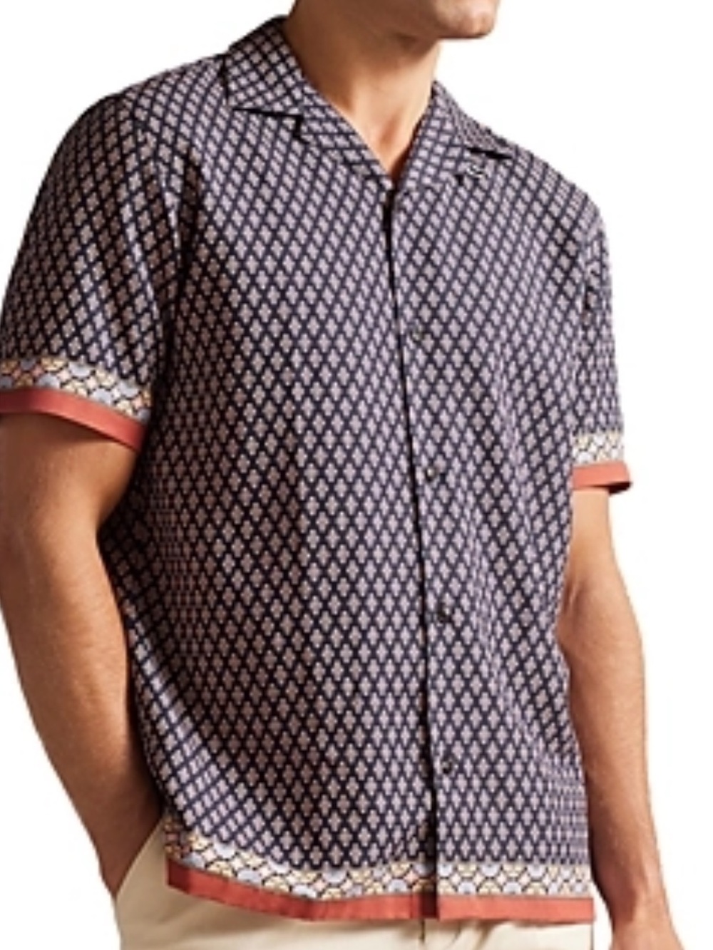 TED BAKER London Nelma Regular Fit Short Sleeve Shirt MEDIUM US - EU Size 3